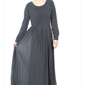 Long pleated maxi dress